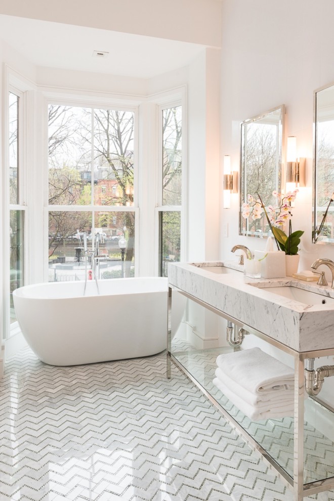 Herringbone tile project