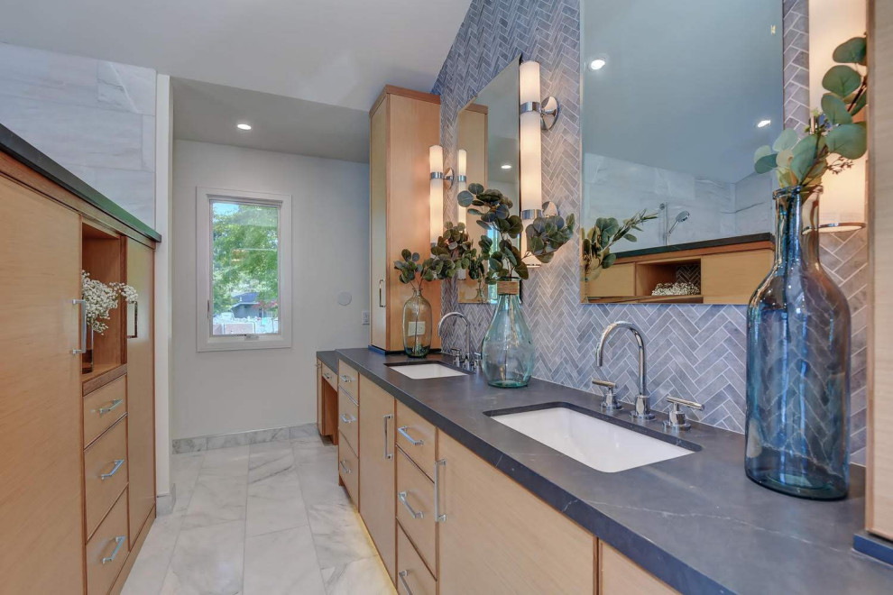Herringbone tile project