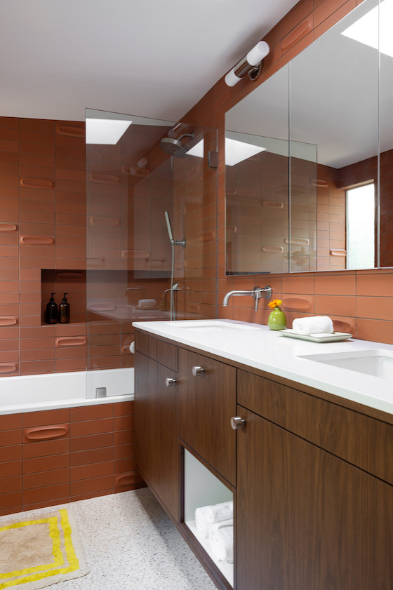 "Another Dimension" Mid-Century Modern Main Bathroom Remodel