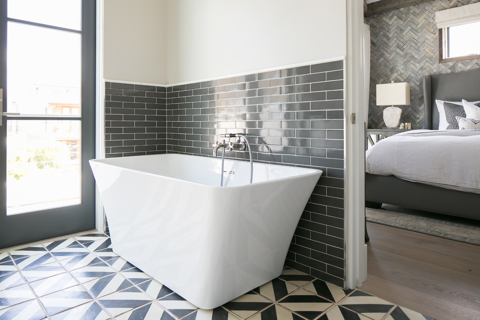 Herringbone tile project