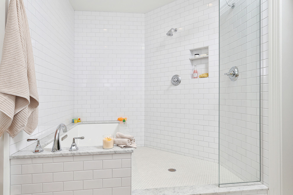 Garden Court, Philadelphia: Master Bathroom with Walk-In Shower