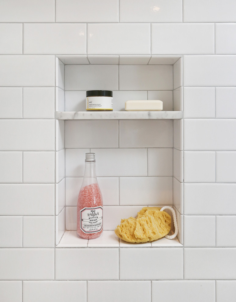 Garden Court, Philadelphia: Master Bathroom with Walk-In Shower