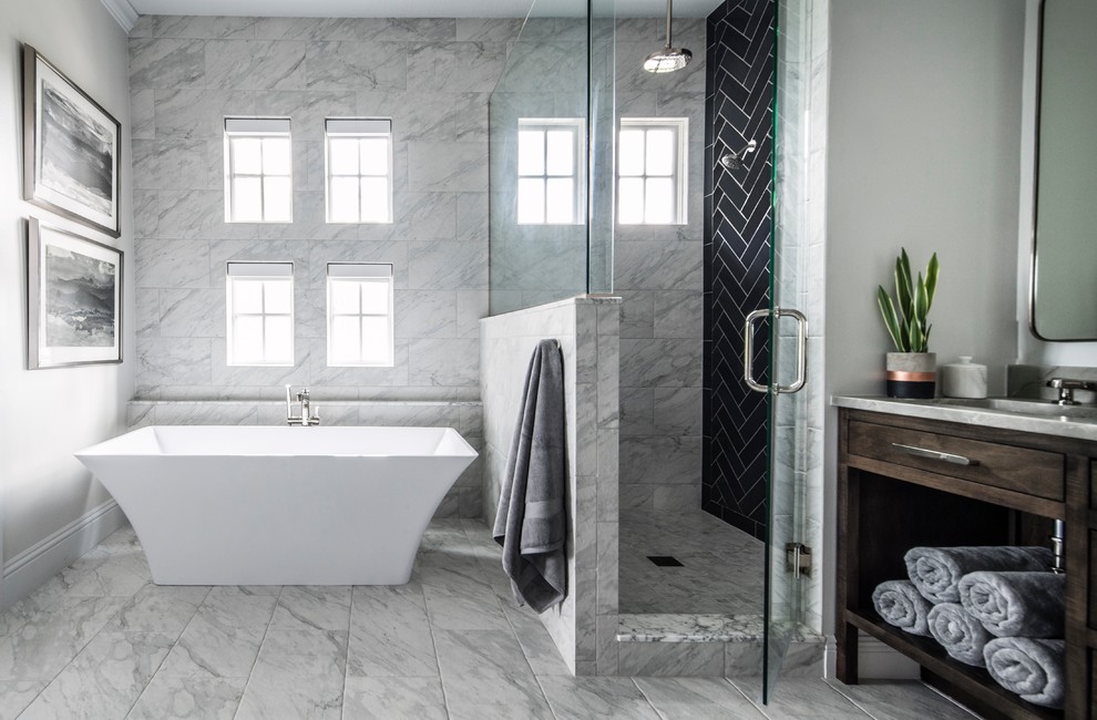 Herringbone tile project