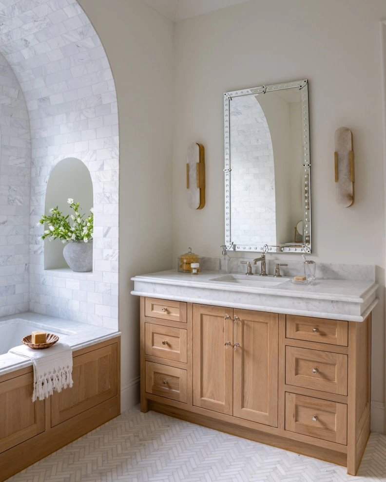 Luxurious Marble Tub Nook