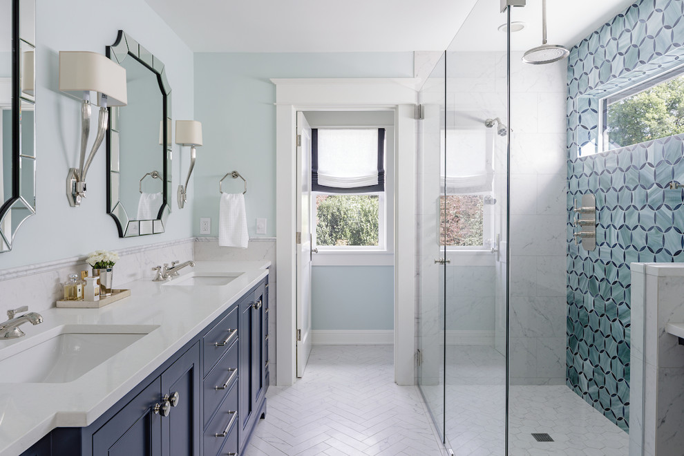 Herringbone tile project